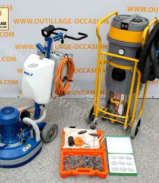 ( *VENDU* ) Surfaceuse 3 têtes JANSER TRI-VARO + aspirateur JANVAC