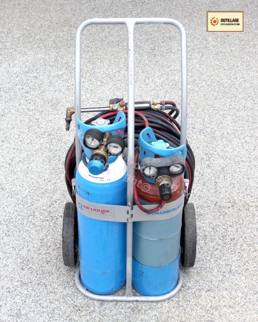 ( *VENDU* ) Poste oxygène acetylene ROLLERFLAM