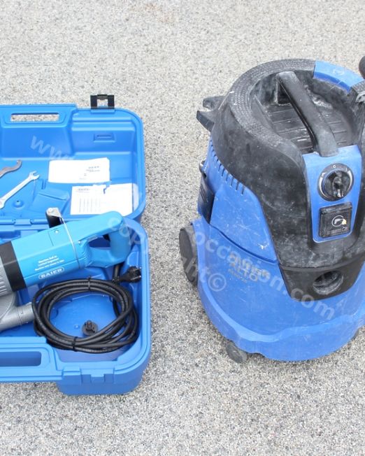 ( *VENDU* ) Rainureuse BAIER BDN 466/6 disques + aspirateur NILFISK ALTO