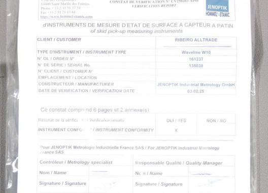 Rugosimètre JENOPTIK HOMMEL ETAMIC Waveline W10