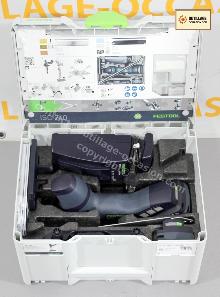 ( *VENDU* ) Scie sans fil pour matériaux isolants FESTOOL ISC 240 HPC 4 ...