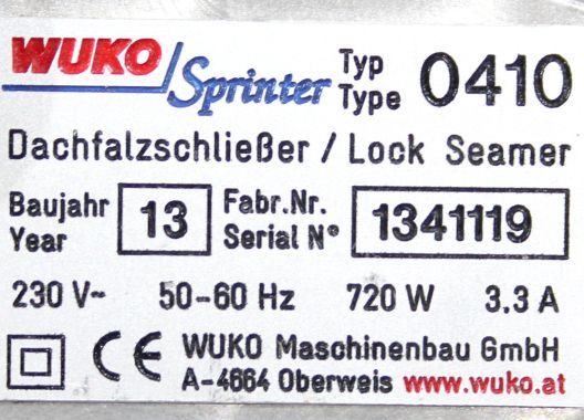 Sertisseuse WUKO SPRINTER 0410