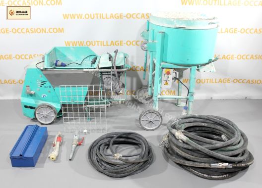 ( *VENDU* ) Machine à projeter IMER SMALL 50 EVO + malaxeur IMER MIX 80
