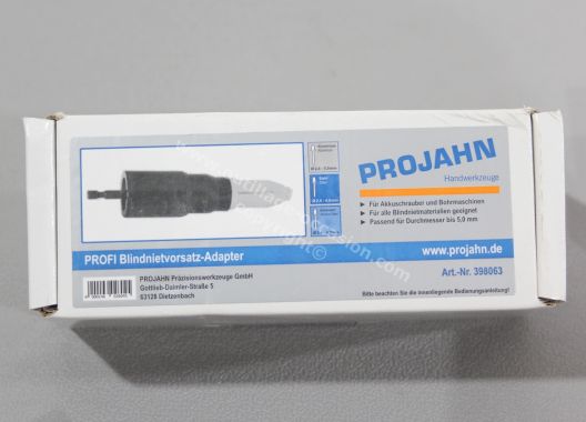 Ensemble neuf PROJAHN (pince à levier + adaptateur de rivet + porte-embouts)