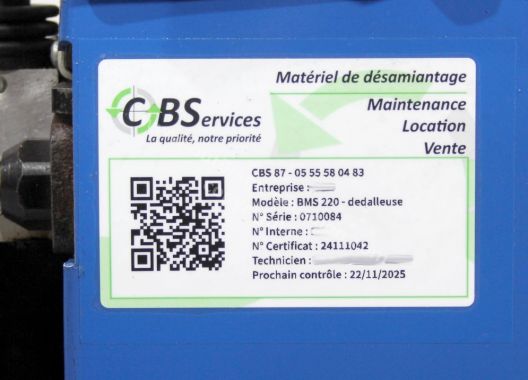Décolleuse de sol BLASTRAC BMS 220