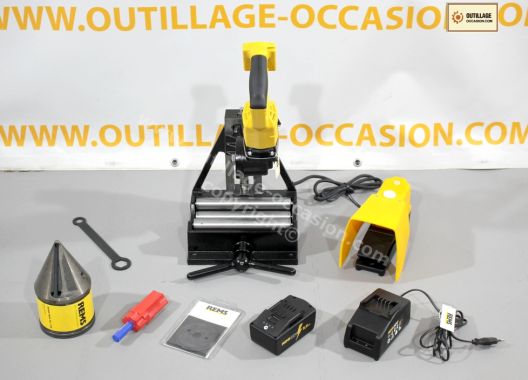 ( *VENDU* ) Coupe-tube sur batterie REMS AKKU CENTO 22V + MOLETTE+ EBAVUREUR – NEUFS