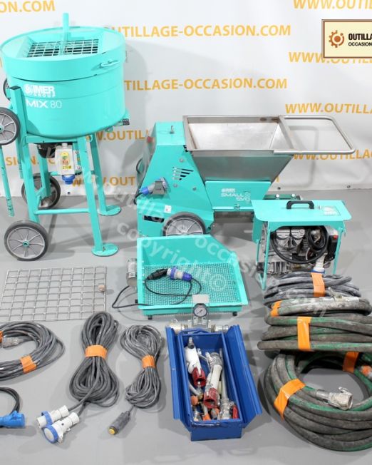 Machine à projeter IMER SMALL 50 EVO + accessoires + malaxeur IMER MIX 80