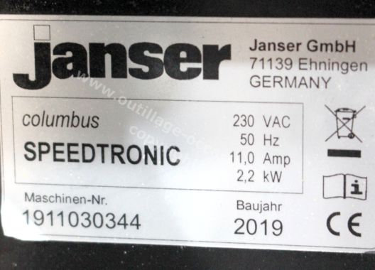 Ponceuse JANSER COLUMBUS SPEEDTRONIC