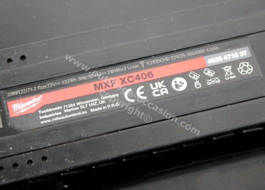 MILWAUKEE – Aiguille vibrante MXF Solo + batterie MX FUEL 6Ah MXF XC406 + chargeur MX FUEL MXF C