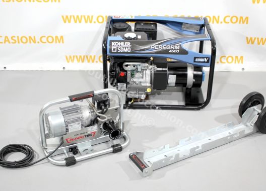 Treuil RUNPOTEC CW 800E avec chariot + groupe électrogène SDMO 4500 PERFORM