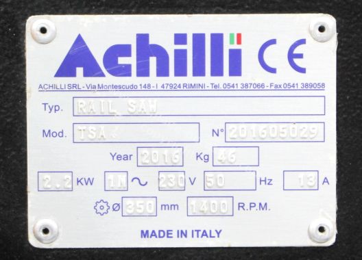 Scie de sol ACHILLI TSA RAIL SAW