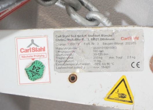 2 pinces de levage pour panneau de bardage / sandwich CARL STAHL 30-120mm