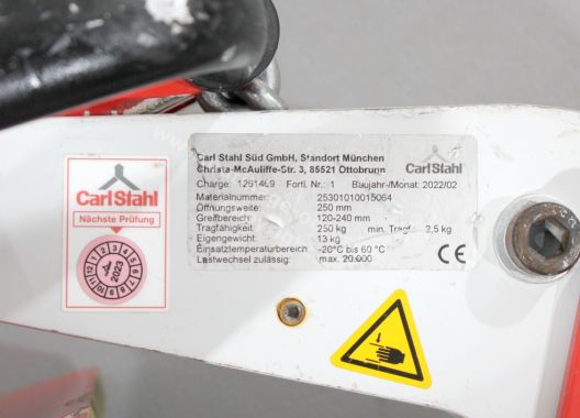 2 pinces de levage pour panneau de bardage / sandwich CARL STAHL 120-240mm
