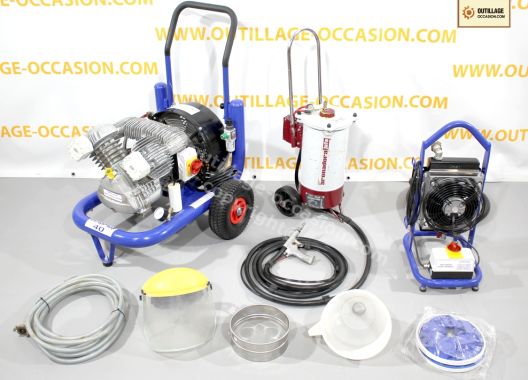 Ensemble EUROPRO / JAFE – sableuse ARENADORA 10L + compresseur E 40 + Aéroréfrigérant