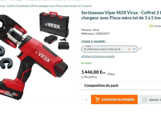 Sertisseuse VIRAX VIPER M2X